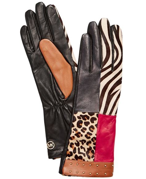 NWT Michael Michael Kors Small Calf Hair Patchwork Gloves